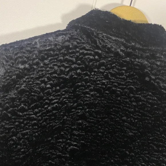 Vintage Black‎ Crushed Textured Velvet Jacket Blazer Small Goth Dark academia - Picture 8 of 14